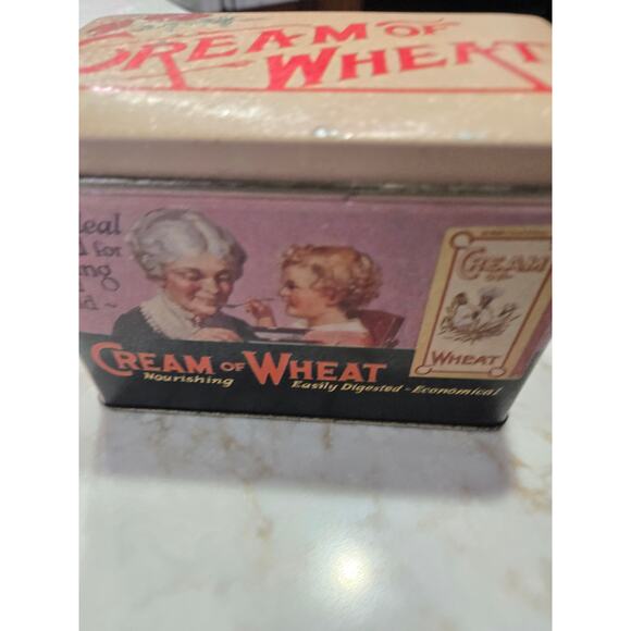 Vintage 1994 Nabisco Bristol Ware Tin Metal Cream of Wheat 5.5" x 3.75" x 3.25" - Picture 2 of 8